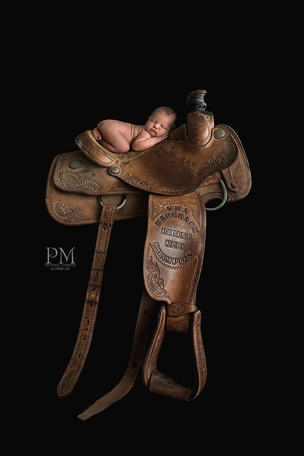 Newborn on saddle photo, Photographer, Gold Coast
