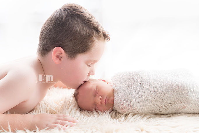 In home Newborn Photographer Gold Coast. Sibling Photos