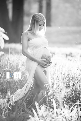 Forrest Black and white Maternity Photos