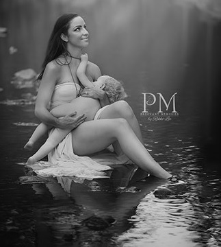 Breastfeeding, meg bitton, in creek, in water, mother and child photo, photography, photographer, Gold Coast AUstralia